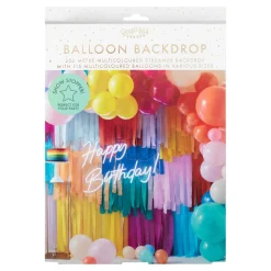 Backdrop-Kit Regenbogen Tasseln & Ballongirlande