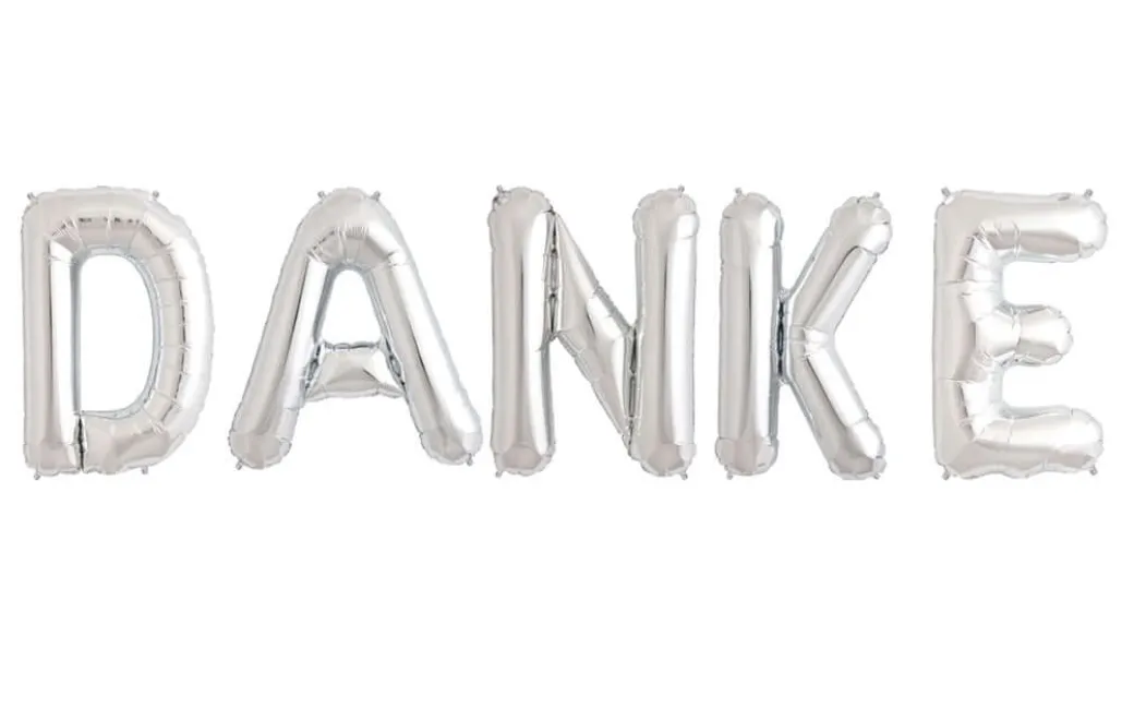 Ballonschriftzug "Danke"