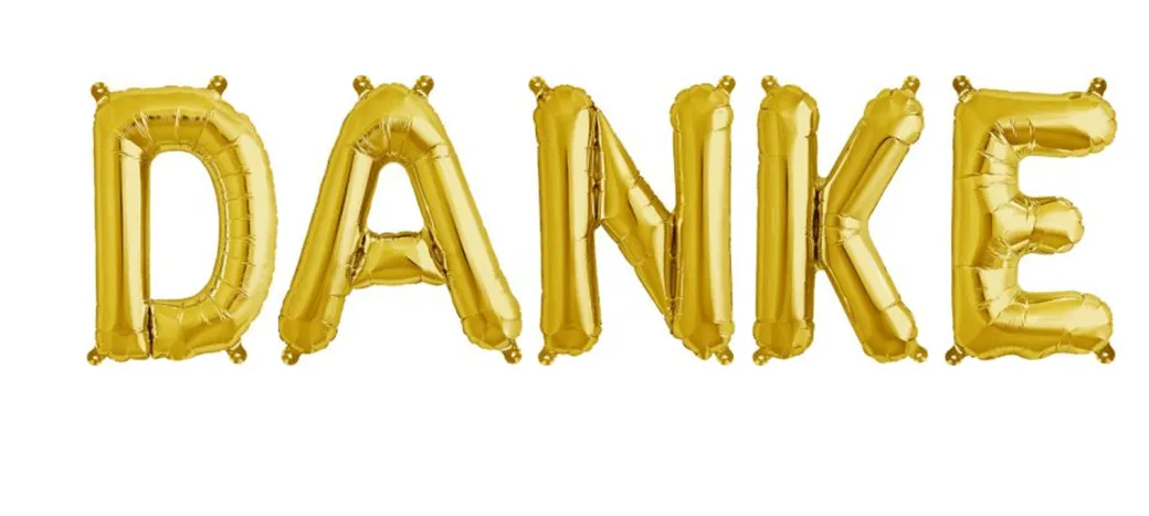 Ballonschriftzug "Danke"