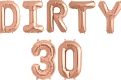 Ballonschriftzug "Dirty 30"
