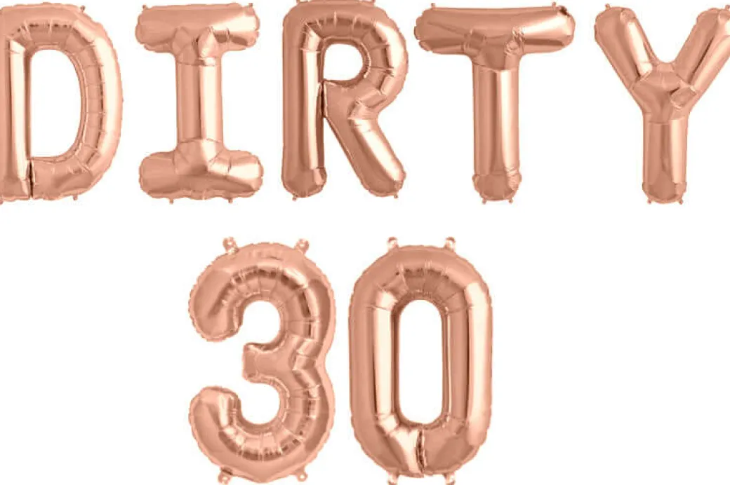 Ballonschriftzug "Dirty 30"