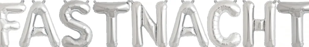 Ballonschriftzug "FASTNACHT" Silber
