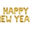 Ballonschriftzug "Happy New Year" Gold