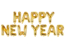 Ballonschriftzug "Happy New Year" Gold