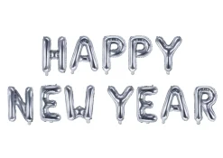 Ballonschriftzug "HAPPY NEW YEAR" Silber