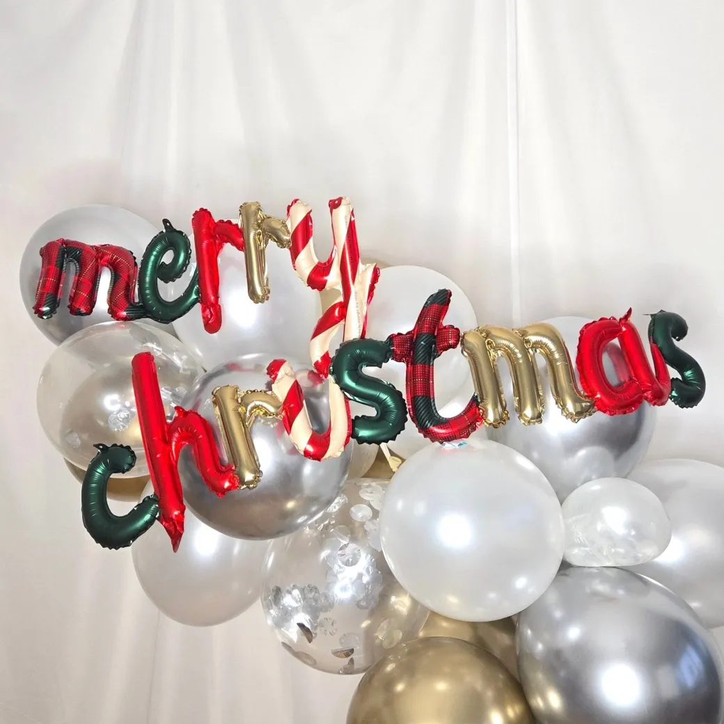 Ballonschriftzug "merry christmas"