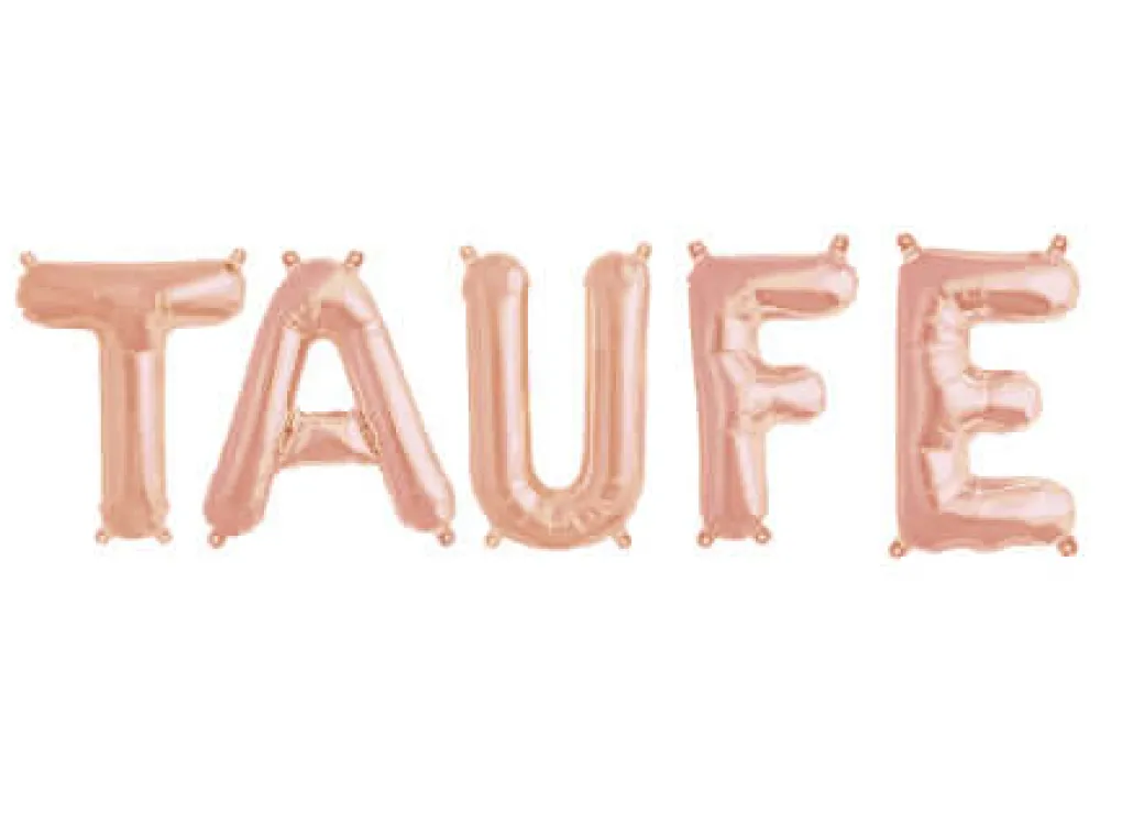 Ballonschriftzug "Taufe"