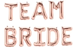 Ballonschriftzug "Team Bride" Roségold