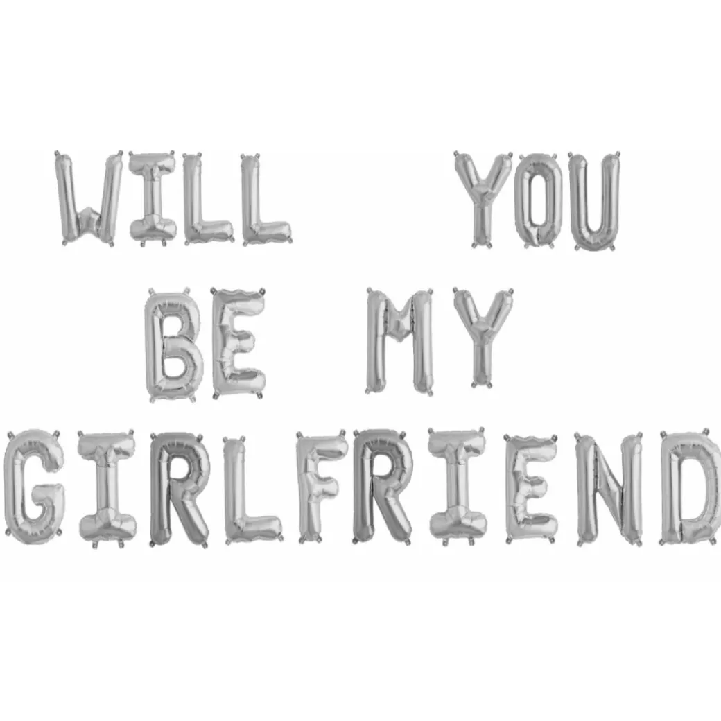 Ballonschriftzug "Will you be my girlfriend"