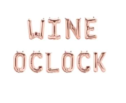 Ballonschriftzug "Wine Oclock"