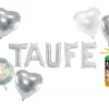 Ballon-Set Taufe Silber