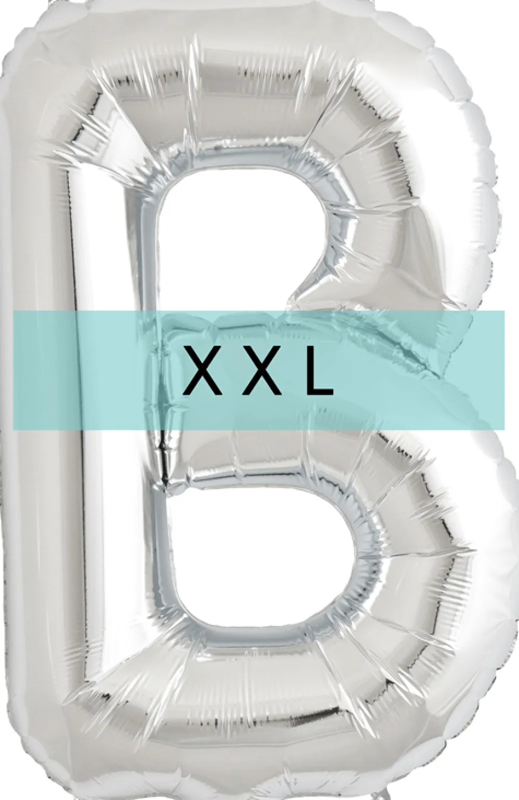 Buchstaben Ballon B XXL Silber