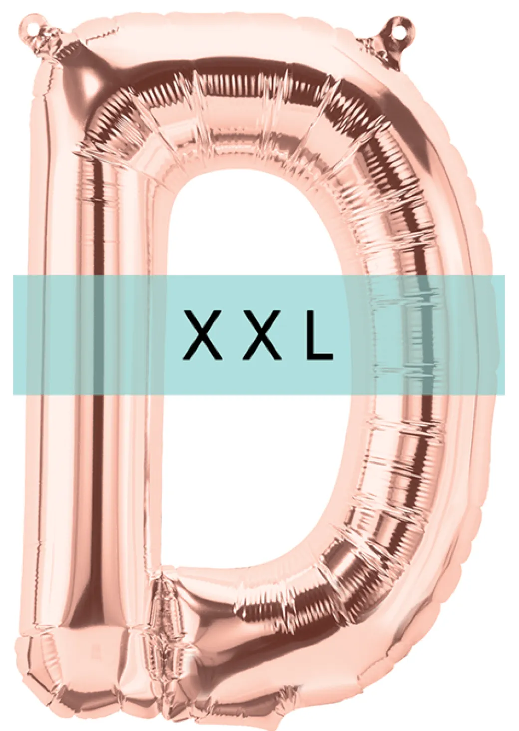 Buchstaben Ballon D XXL Roségold
