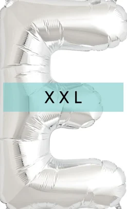 Buchstaben Ballon E XXL Silber