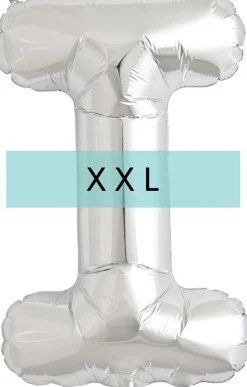 Buchstaben Ballon I XXL Silber