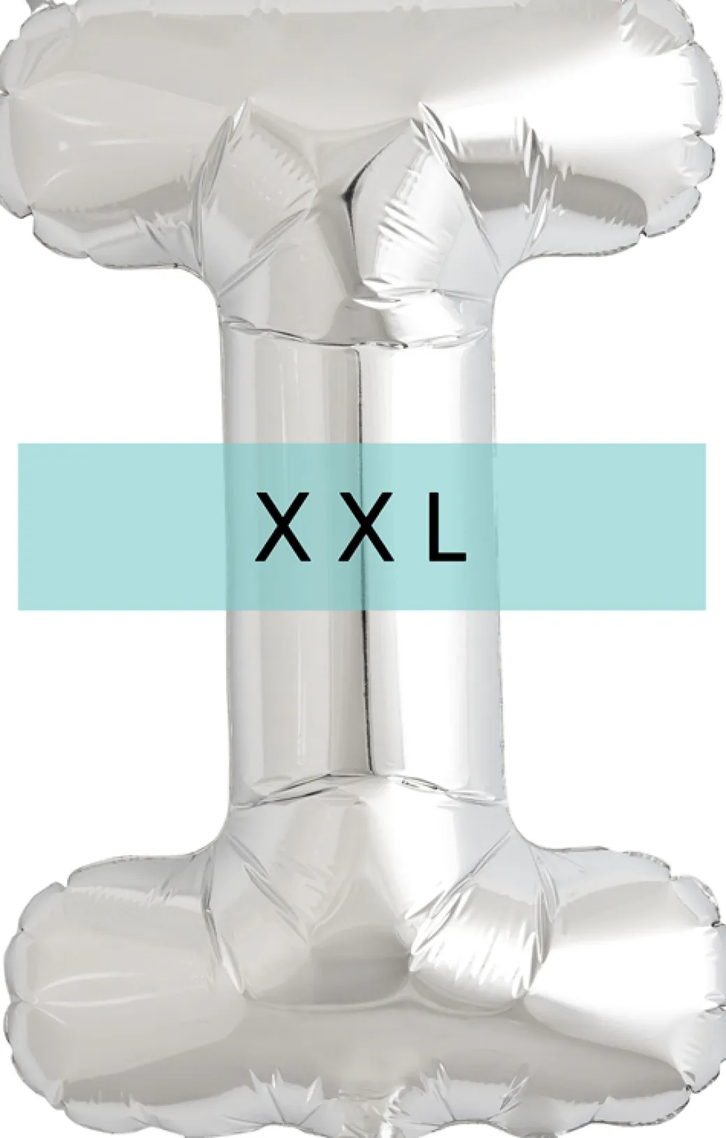 Buchstaben Ballon I XXL Silber