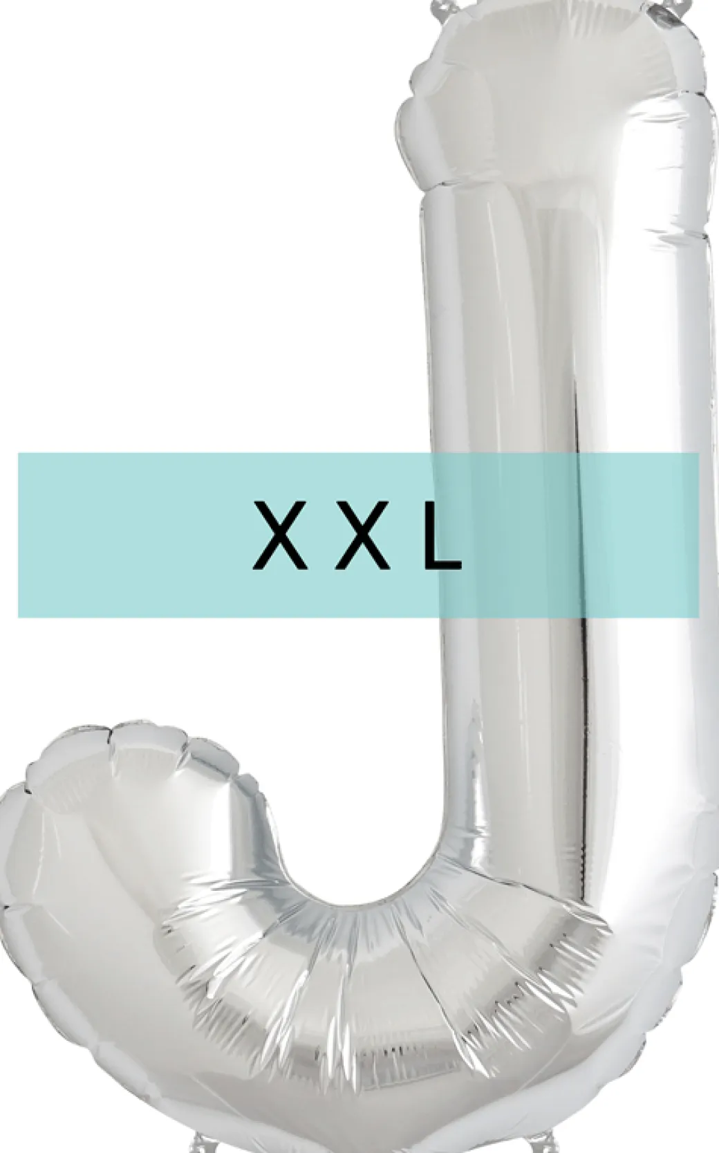 Buchstaben Ballon J XXL Silber