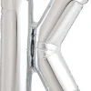 Buchstaben Ballon K Silber