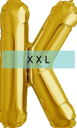 Buchstaben Ballon K XXL Gold