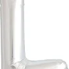 Buchstaben Ballon L Silber