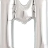 Buchstaben Ballon M Silber