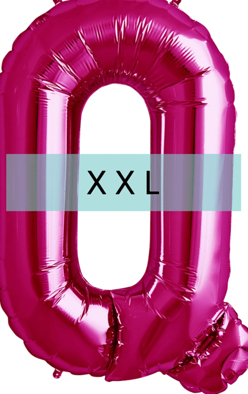 Buchstaben Ballon Q XXL Pink