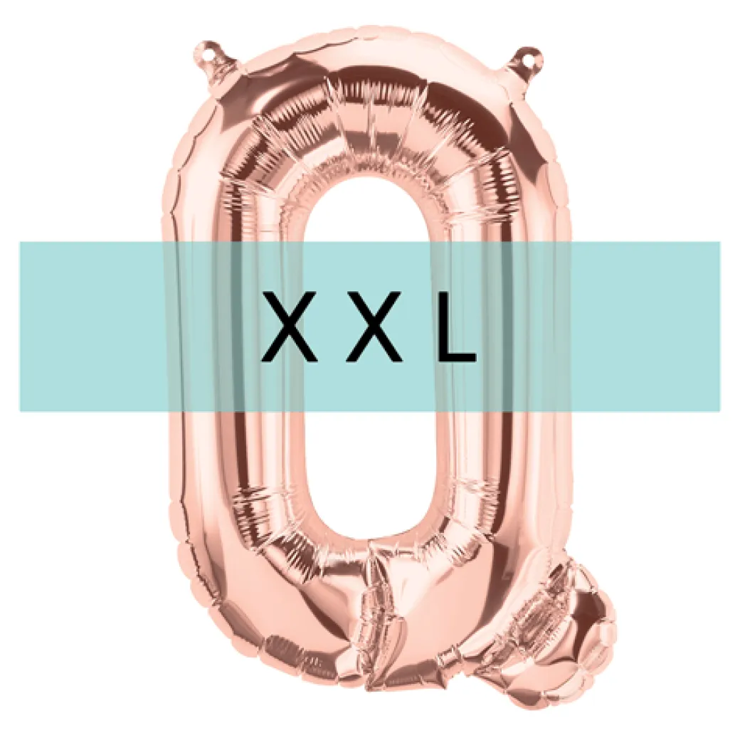 Buchstaben Ballon Q XXL Roségold