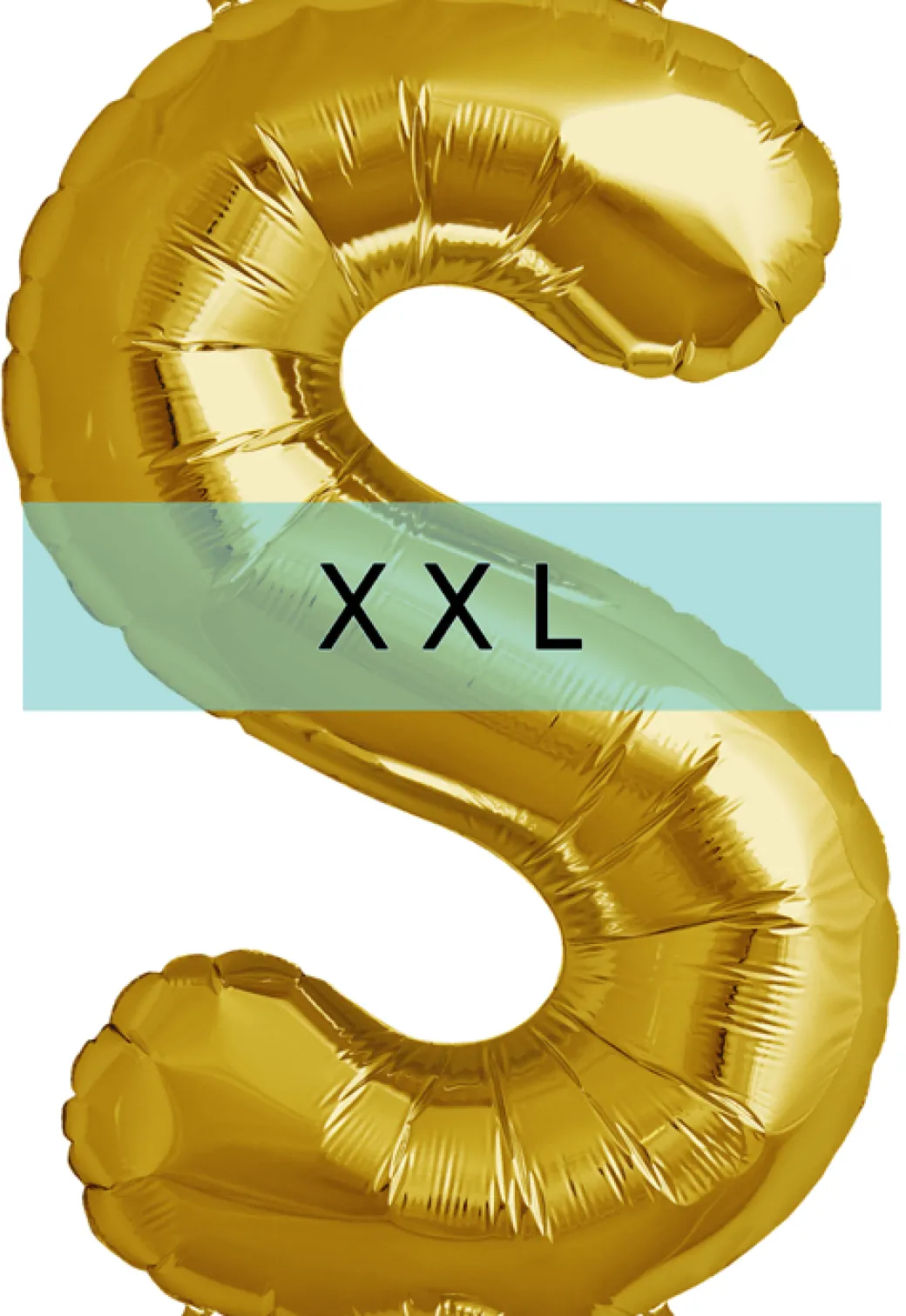 Buchstaben Ballon S XXL Gold
