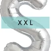 Buchstaben Ballon S XXL Silber