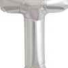Buchstaben Ballon T Silber