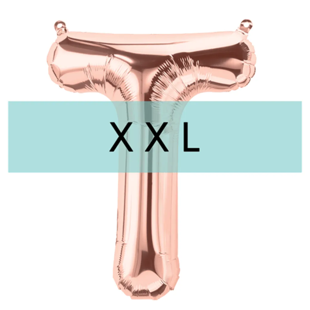 Buchstaben Ballon T XXL Roségold