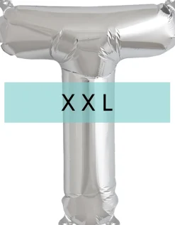 Buchstaben Ballon T XXL Silber