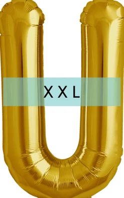 Buchstaben Ballon U XXL Gold