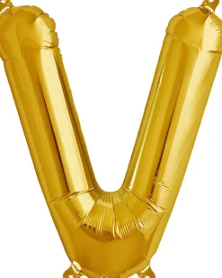 Buchstaben Ballon V Gold