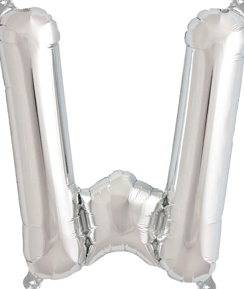 Buchstaben Ballon W Silber