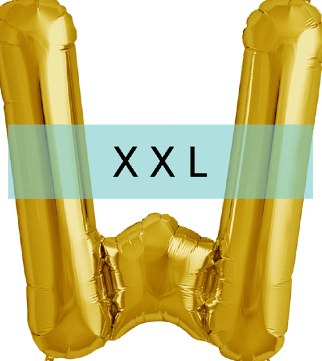Buchstaben Ballon W XXL Gold