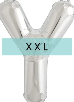 Buchstaben Ballon Y XXL Silber