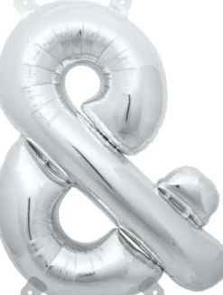 Buchstaben Ballon &-Zeichen Silber