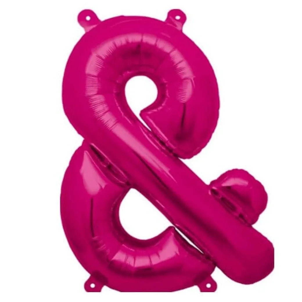 Buchstaben Ballon &-Zeichen XXL Pink