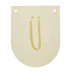 Buchstaben Holzwimpel Ü