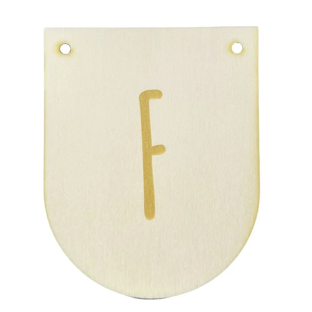 Buchstaben Holzwimpel F