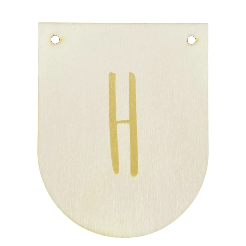 Buchstaben Holzwimpel H