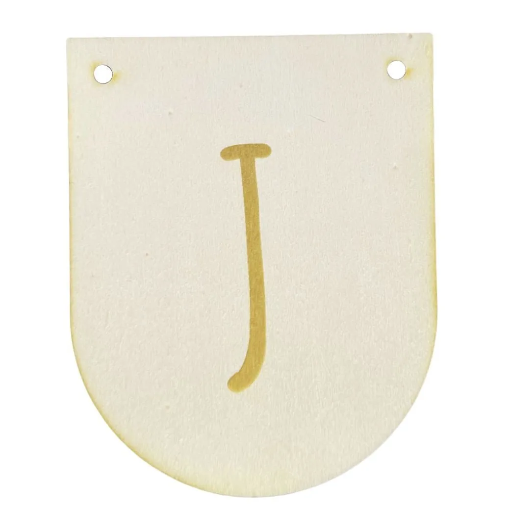 Buchstaben Holzwimpel J
