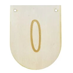 Buchstaben Holzwimpel O