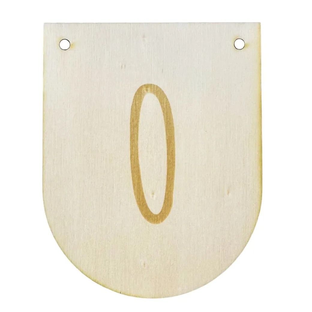 Buchstaben Holzwimpel O