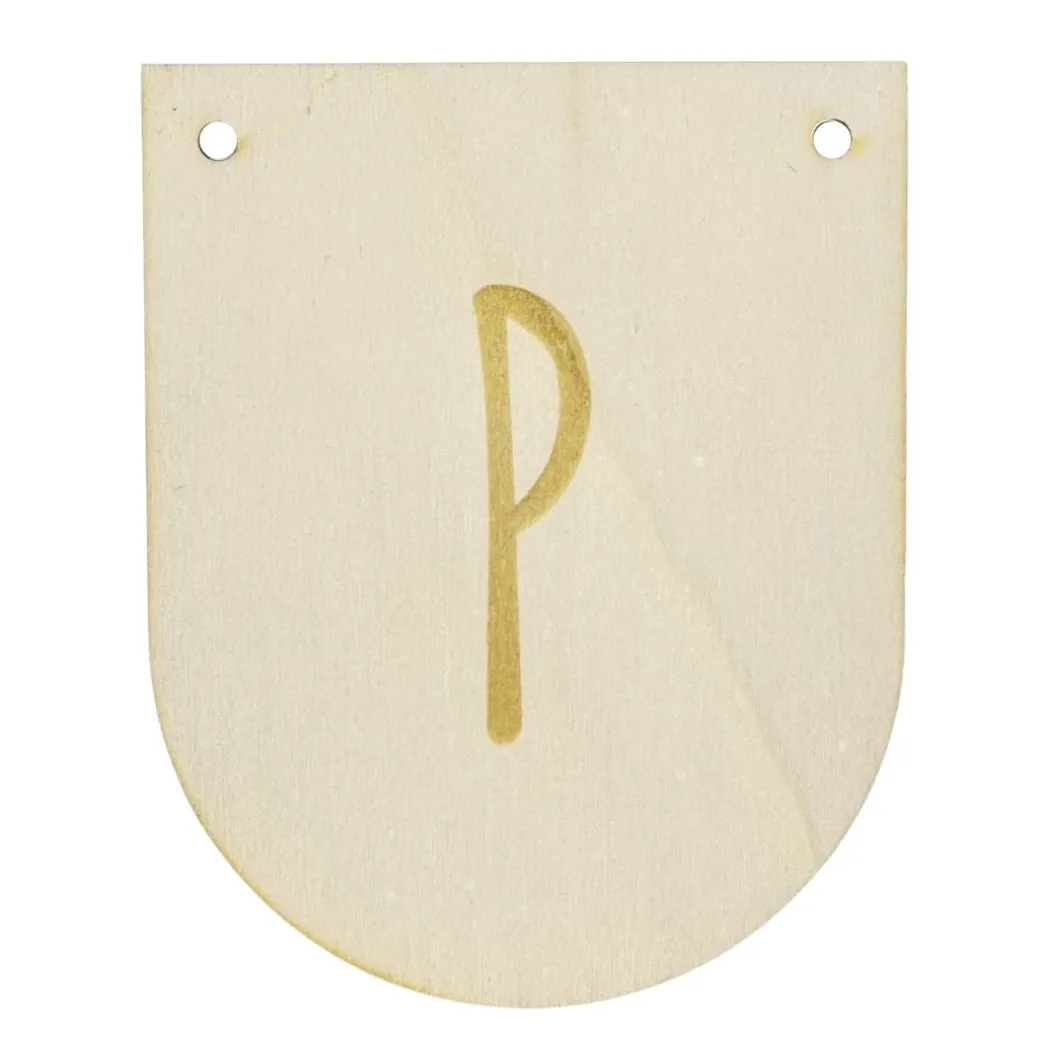 Buchstaben Holzwimpel P