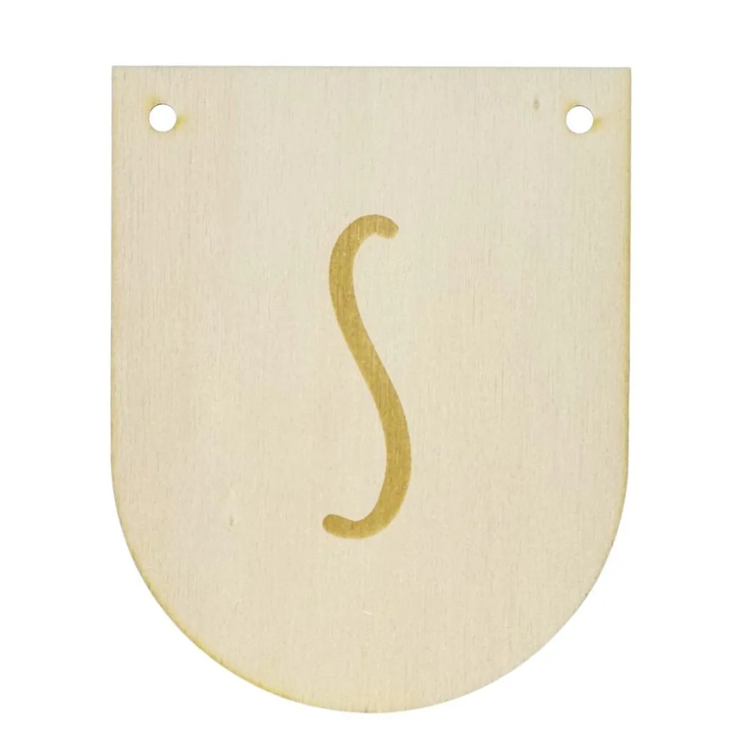 Buchstaben Holzwimpel S