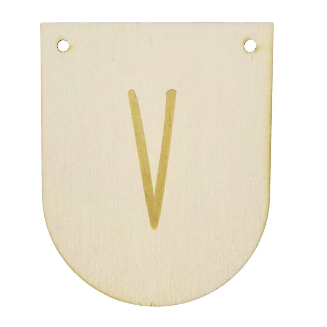 Buchstaben Holzwimpel V