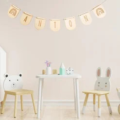Build your own Holz-Wimpelgirlande Name / Wunschtext