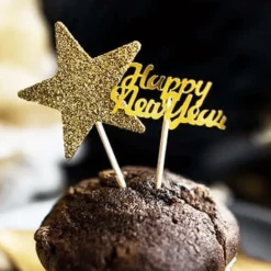 Deko Sterne Glitzer-Gold